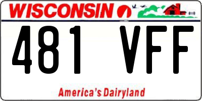 WI license plate 481VFF