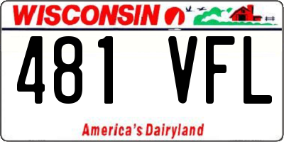 WI license plate 481VFL