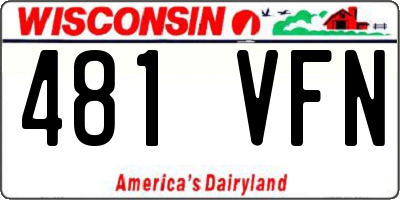 WI license plate 481VFN