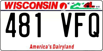 WI license plate 481VFQ