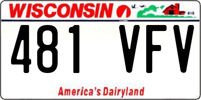 WI license plate 481VFV