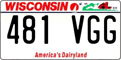 WI license plate 481VGG