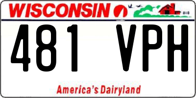 WI license plate 481VPH