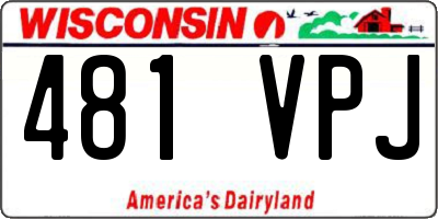 WI license plate 481VPJ