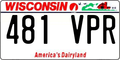 WI license plate 481VPR