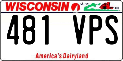 WI license plate 481VPS