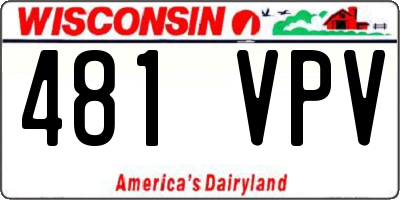 WI license plate 481VPV