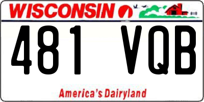 WI license plate 481VQB