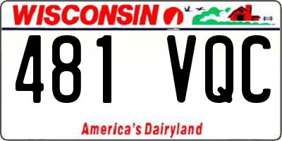 WI license plate 481VQC