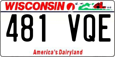 WI license plate 481VQE