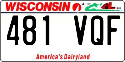 WI license plate 481VQF