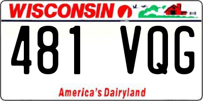 WI license plate 481VQG
