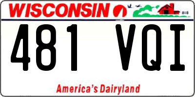 WI license plate 481VQI