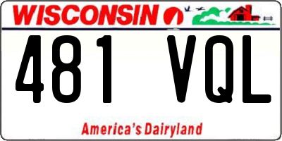 WI license plate 481VQL