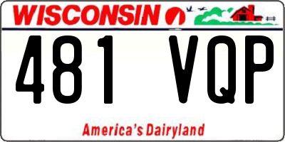 WI license plate 481VQP