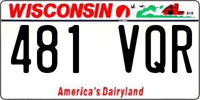WI license plate 481VQR