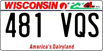 WI license plate 481VQS