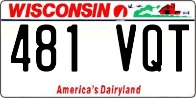 WI license plate 481VQT