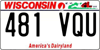 WI license plate 481VQU