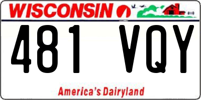 WI license plate 481VQY