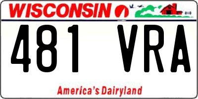 WI license plate 481VRA