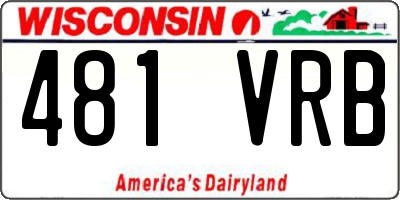 WI license plate 481VRB