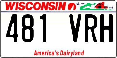 WI license plate 481VRH