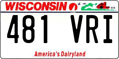 WI license plate 481VRI