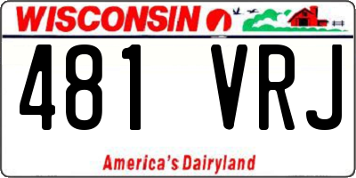 WI license plate 481VRJ