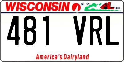 WI license plate 481VRL