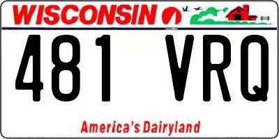 WI license plate 481VRQ