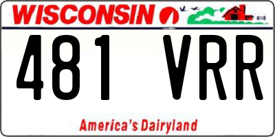 WI license plate 481VRR