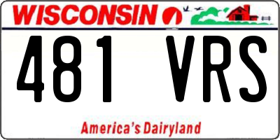 WI license plate 481VRS