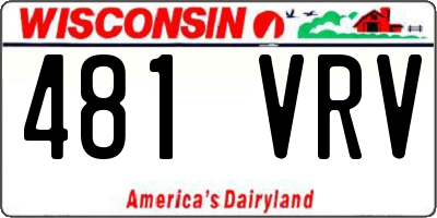 WI license plate 481VRV