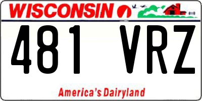 WI license plate 481VRZ