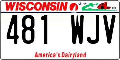 WI license plate 481WJV