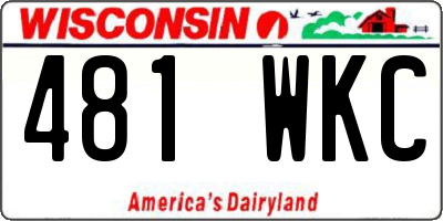 WI license plate 481WKC