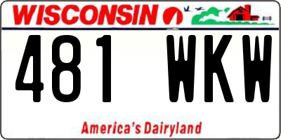 WI license plate 481WKW