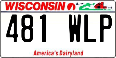 WI license plate 481WLP
