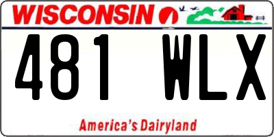WI license plate 481WLX