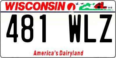 WI license plate 481WLZ