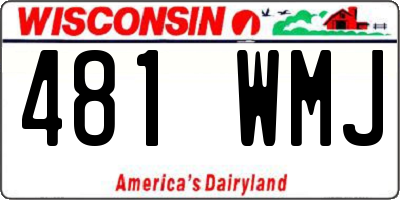 WI license plate 481WMJ