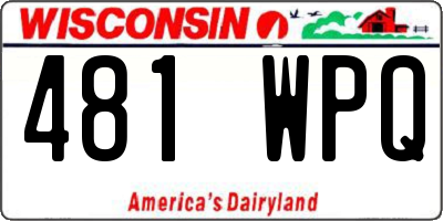 WI license plate 481WPQ