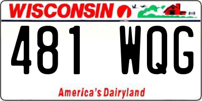 WI license plate 481WQG