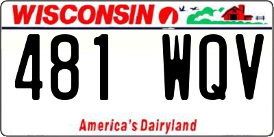 WI license plate 481WQV