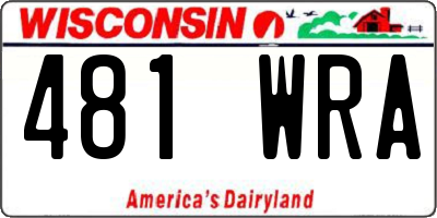 WI license plate 481WRA