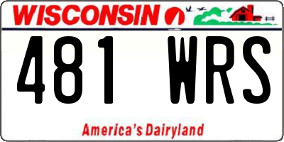 WI license plate 481WRS