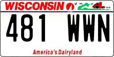 WI license plate 481WWN