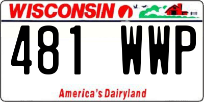 WI license plate 481WWP