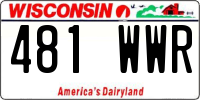 WI license plate 481WWR